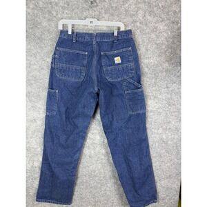 Carhartt FR Jeans Men's 36 Cat 2 Flame Resistant Workwear Denim Blue Relaxed Fit